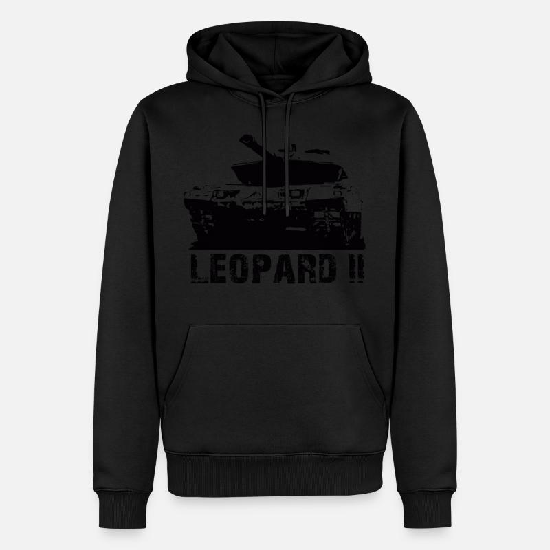 Léopard 2 - Sweat à capuche Premium bio Homme - noir