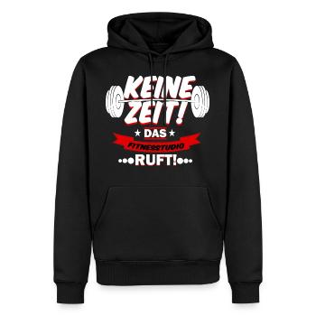 Proverbes de remise en forme Entraînement physique - Sweat à capuche Premium bio Homme - noir - Devant - Nico (187cm)
