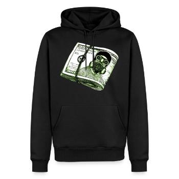 Gas Mask Dollar - Sweat à capuche Premium bio Homme - noir - Devant - Nico (187cm)