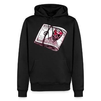 Schädel-Dollar - Männer Premium Bio Hoodie - Schwarz - Vorne - Nico (187cm)
