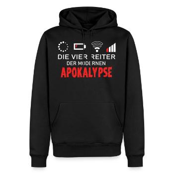 Die vier modernen apokalyptischen Reiter Nerd geek - Männer Premium Bio Hoodie - Schwarz - Vorne - Nico (187cm)