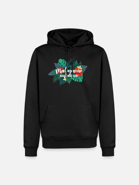 Madagaskar tropisches Paradies - Männer Premium Bio Hoodie - Schwarz