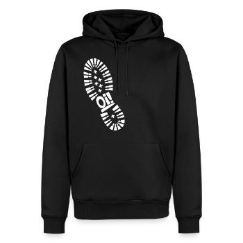 Oi! mes bottes! - Sweat à capuche Premium bio Homme - noir - Devant - Nico (187cm)