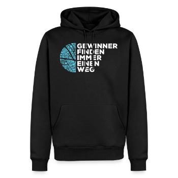 Gewinner finden immer einen Weg - Männer Premium Bio Hoodie - Schwarz - Vorne - Nico (187cm)