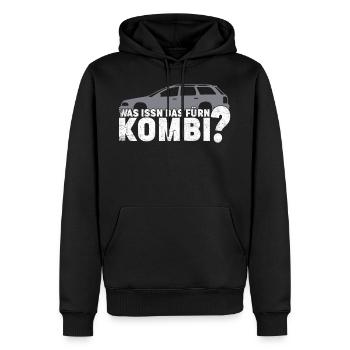 Was issn das fürn Kombi Meme Sprüche - Männer Premium Bio Hoodie - Schwarz - Vorne - Nico (187cm)