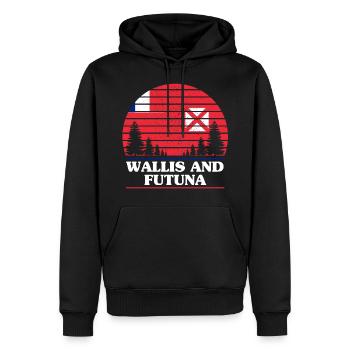 Wallis und Futuna - Männer Premium Bio Hoodie - Schwarz - Vorne - Nico (187cm)