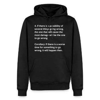 Murphy's laws - 4 If there is a possibility - Men’s Premium Organic Hoodie - black - Front - Nico (187cm)