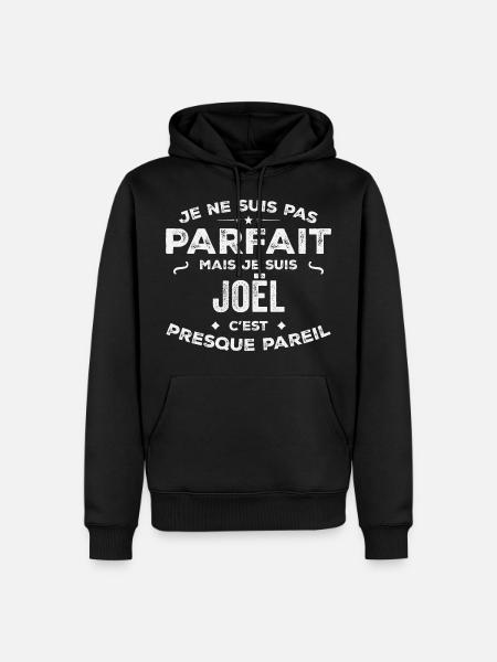 Joël Un Prénom, Une Histoire, Une Personnalité - Sweat à capuche Premium bio Homme - noir