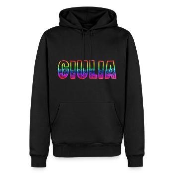 giulia rs regenbogen - Männer Premium Bio Hoodie - Schwarz - Vorne - Nico (187cm)