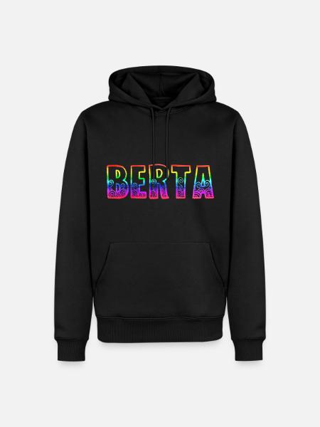 berta rs regenbogen - Männer Premium Bio Hoodie - Schwarz