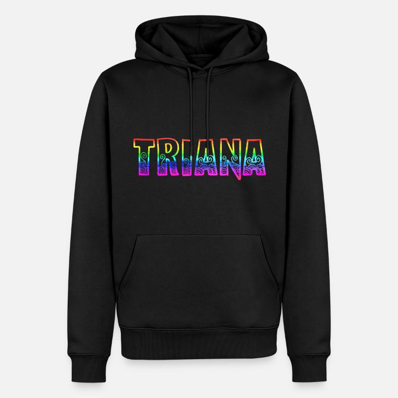 triana rs regenbogen - Männer Premium Bio Hoodie - Schwarz