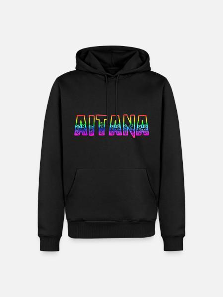 aitana rs regenbogen - Männer Premium Bio Hoodie - Schwarz