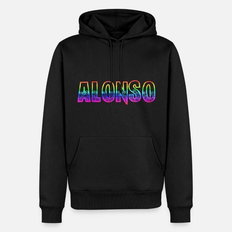 alonso rs regenbogen - Männer Premium Bio Hoodie - Schwarz