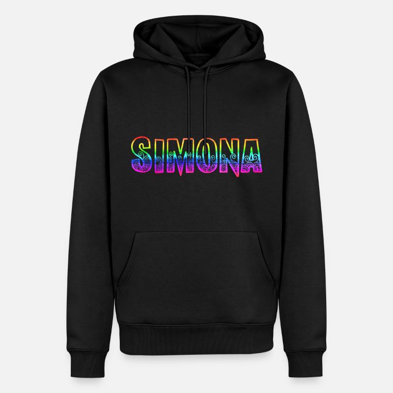 simona rs regenbogen - Männer Premium Bio Hoodie - Schwarz
