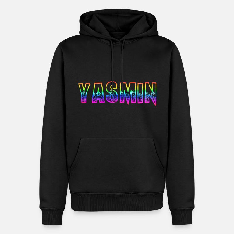 Yasmin RS Arc-en-ciel - Sweat à capuche Premium bio Homme - noir