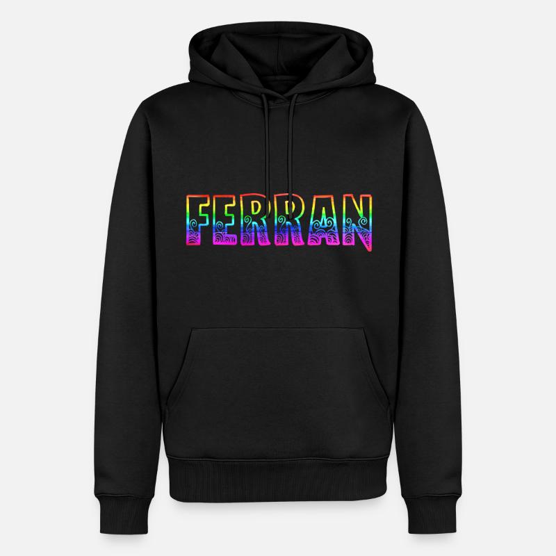 ferran rs regenbogen - Männer Premium Bio Hoodie - Schwarz
