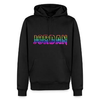 jordan rs regenbogen - Männer Premium Bio Hoodie - Schwarz - Vorne - Nico (187cm)
