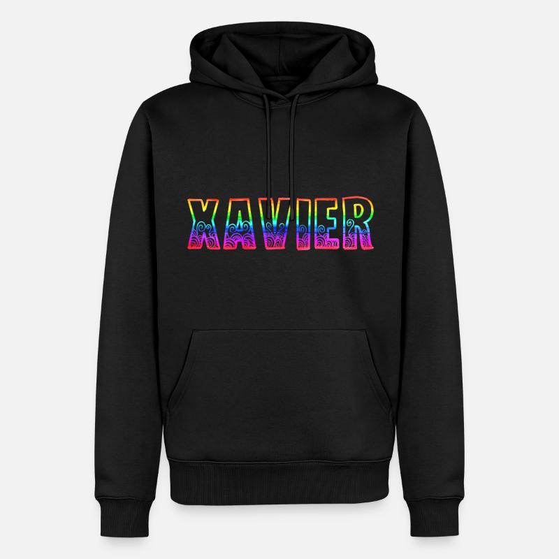 xavier rs regenbogen - Männer Premium Bio Hoodie - Schwarz