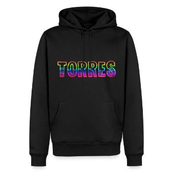 Torres RS Arc-en-ciel - Sweat à capuche Premium bio Homme - noir - Devant - Nico (187cm)