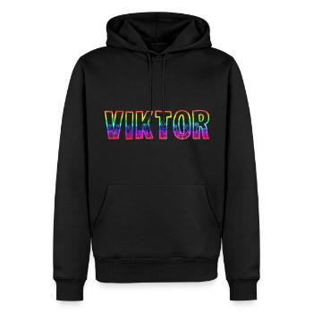 viktor rs rainbow - Men’s Premium Organic Hoodie - black - Front - Nico (187cm)