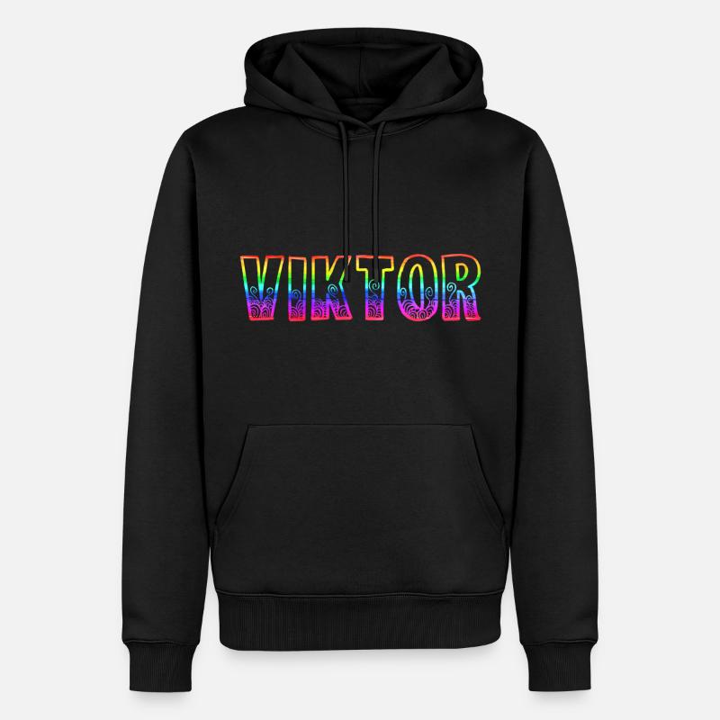 viktor rs regenbogen - Männer Premium Bio Hoodie - Schwarz