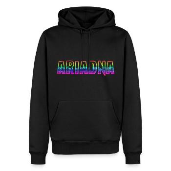 Ariadna RS Arc-en-ciel - Sweat à capuche Premium bio Homme - noir - Devant - Nico (187cm)