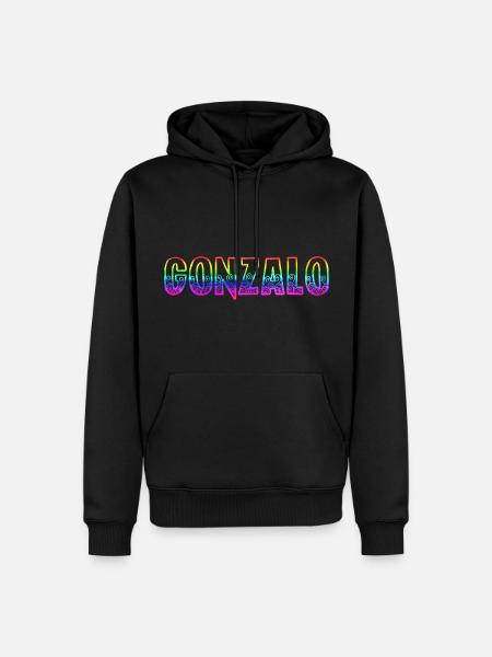 Gonzalo RS Rainbow - Men’s Premium Organic Hoodie - black
