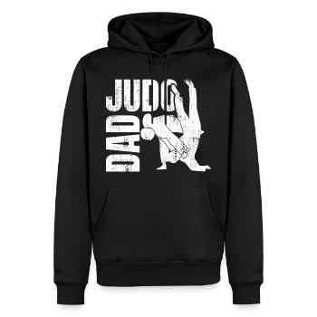 Judo Dad - Männer Premium Bio Hoodie - Schwarz - Vorne - Nico (187cm)