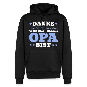 Großvater Dankeschön Opa - Männer Premium Bio Hoodie - Schwarz - Vorne - Nico (187cm)