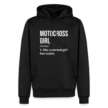 motocross - Sweat à capuche Premium bio Homme - noir - Devant - Nico (187cm)