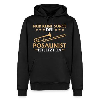 Posaunist Musiker Blasinstrument Kapelle - Männer Premium Bio Hoodie - Schwarz - Vorne - Nico (187cm)