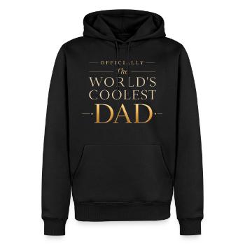 Officiellement le Papa le Plus Cool du Monde - Sweat à capuche Premium bio Homme - noir - Devant - Nico (187cm)