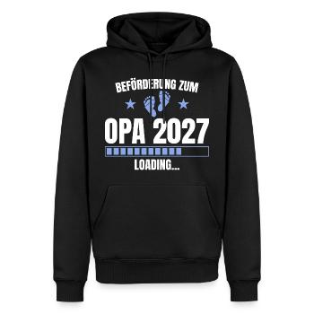 Beförderung zum Opa 2027 – Loading - Männer Premium Bio Hoodie - Schwarz - Vorne - Nico (187cm)