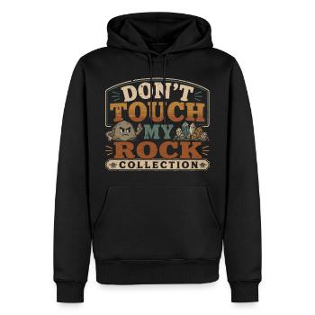 Geology Geologist Don't Touch My Rock Collection - Men’s Premium Organic Hoodie - black - Front - Nico (187cm)