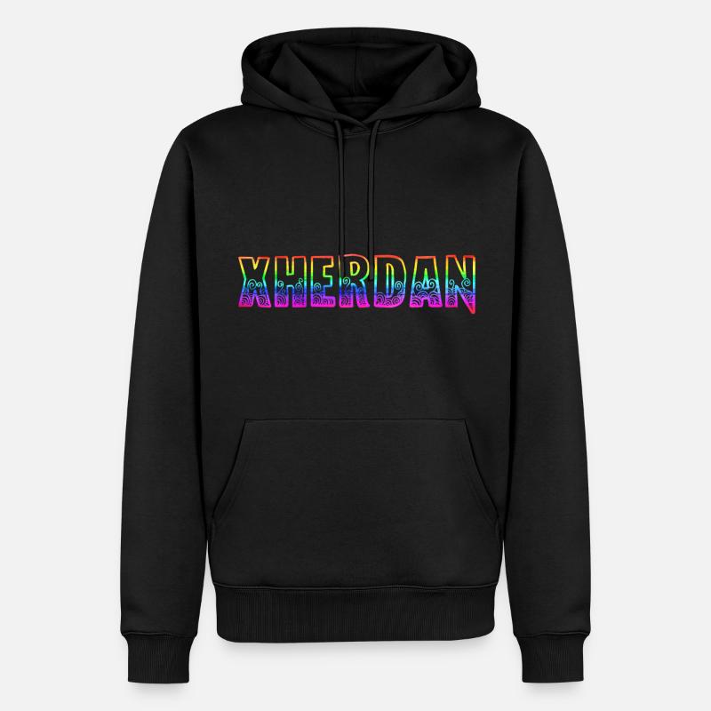 xherdan rs arc-en-ciel - Sweat à capuche Premium bio Homme - noir