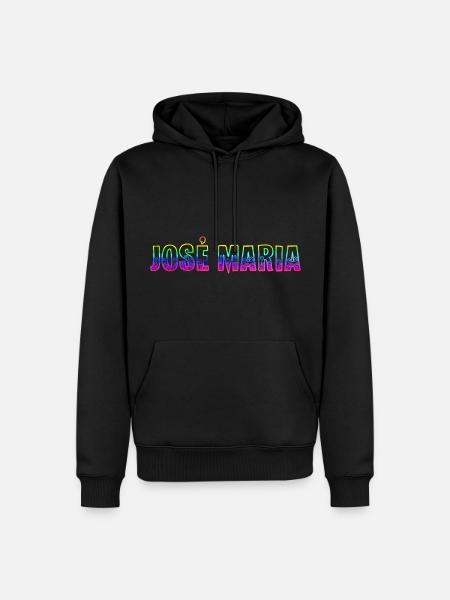 José Maria RS Rainbow - Men’s Premium Organic Hoodie - black