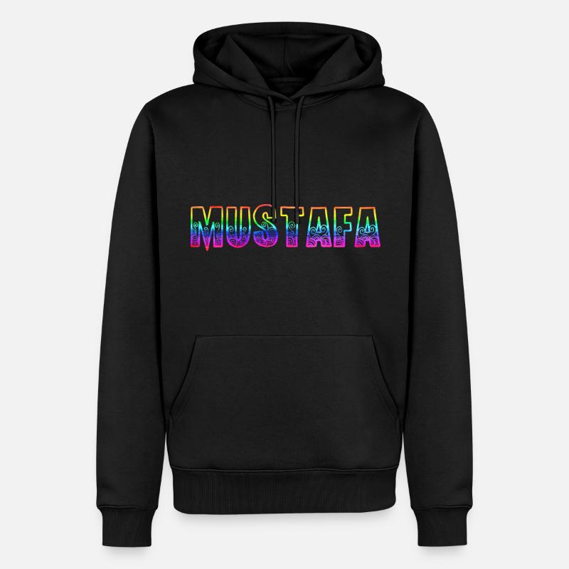 mustafa rs regenbogen - Männer Premium Bio Hoodie - Schwarz