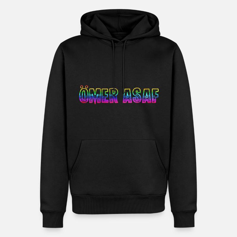 Ömer ASAF RS Rainbow - Sweat à capuche Premium bio Homme - noir
