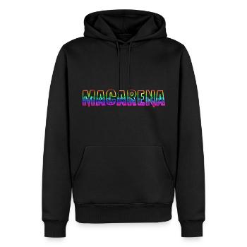 macarena rs regenbogen - Männer Premium Bio Hoodie - Schwarz - Vorne - Nico (187cm)