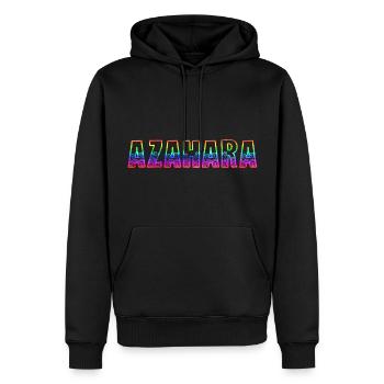azahara rs regenbogen - Männer Premium Bio Hoodie - Schwarz - Vorne - Nico (187cm)