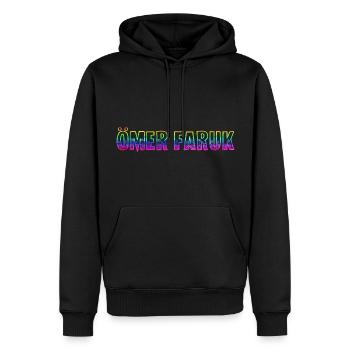 Ömer Faruk RS Rainbow - Sweat à capuche Premium bio Homme - noir - Devant - Nico (187cm)