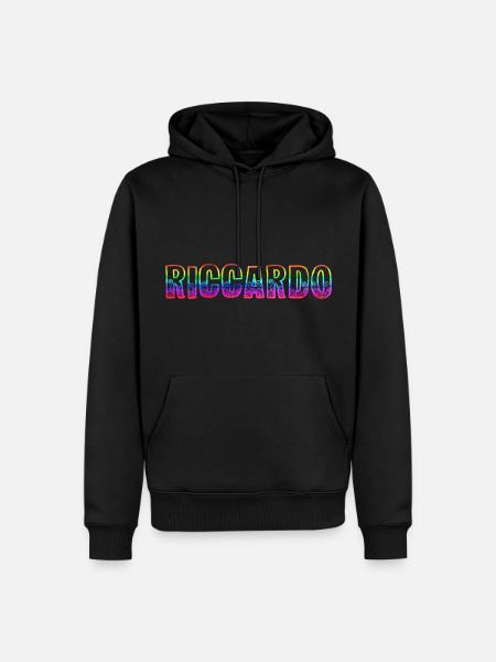 riccardo rs rainbow - Men’s Premium Organic Hoodie - black