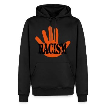 Stop au cadeau du racisme - Sweat à capuche Premium bio Homme - noir - Devant - Nico (187cm)
