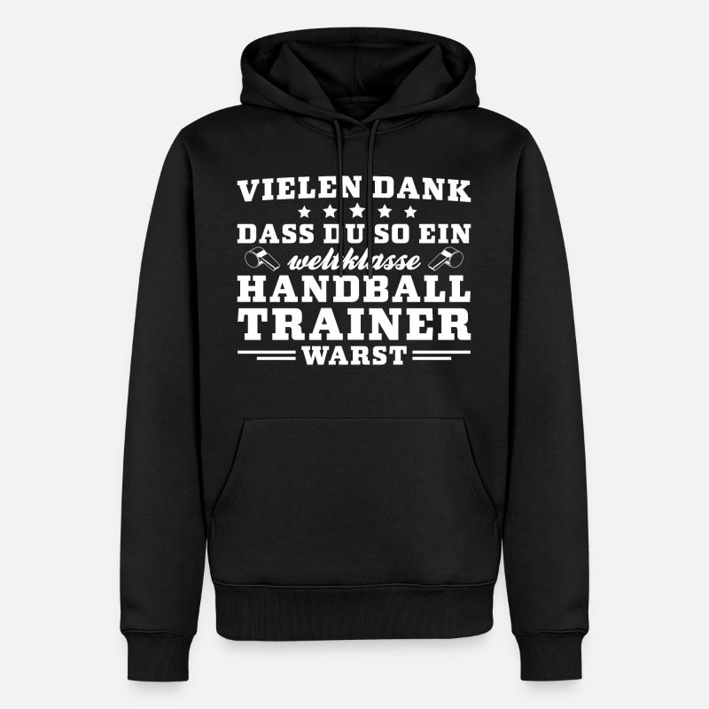 Handballtrainer Abschied Bester Trainer Geschenk - Männer Premium Bio Hoodie - Schwarz