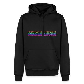 maria luisa rs regenbogen - Männer Premium Bio Hoodie - Schwarz - Vorne - Nico (187cm)