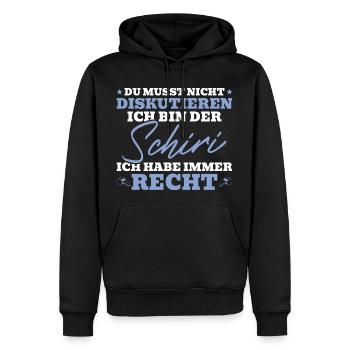 Schiri Humor Fußball Schiedsrichter - Männer Premium Bio Hoodie - Schwarz - Vorne - Nico (187cm)