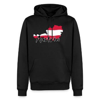 Austria - Men’s Premium Organic Hoodie - black - Front - Nico (187cm)