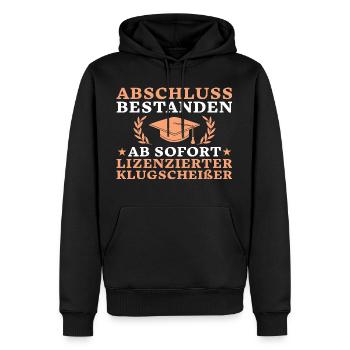 Abschlussprüfung bestanden Mittlere Reife - Männer Premium Bio Hoodie - Schwarz - Vorne - Nico (187cm)