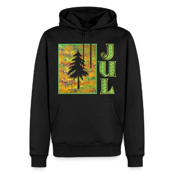jul e 258 - Männer Premium Bio Hoodie - Schwarz - Vorne - Nico (187cm)