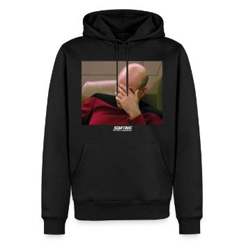 Star Trek The Next Generation Picard Facepalm - Männer Premium Bio Hoodie - Schwarz - Vorne - Nico (187cm)